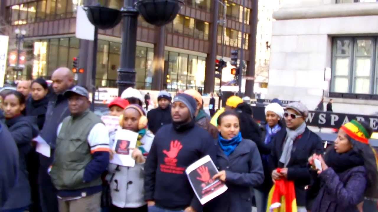 ETHIOPIAN PROTEST AGAINST SAUDI ARABIA IN CHICAGO