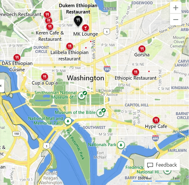 DC Resturnts area