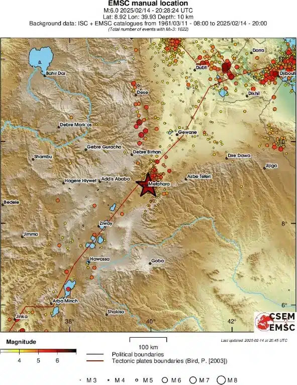 Ethiopian news,Earthquake,Fentale,Volcano,Ethiopia